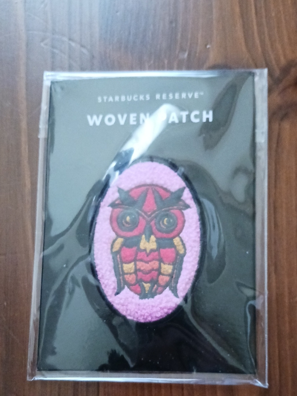 Starbucks Reserve Pink Owl Embroidered Woven Patch